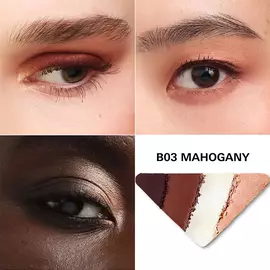 Prada Dimensions Durable Multi-Effect Eyeshadow in shade B03 Mahogany Results Across Skintones