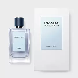 Prada Olfactories Compulsion Eau de Parfum Pack with outerbox on a neutral gray background