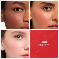 Prada Touch blush applied on different skin tones.
