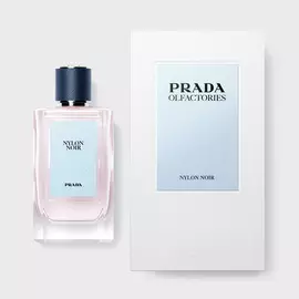 Prada Olfactories Nylon Noir Eau de Parfum Pack with outerbox on a neutral gray background