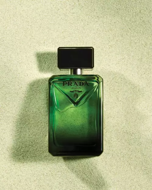 Prada Paradigme Eau de Parfum on Green Sand