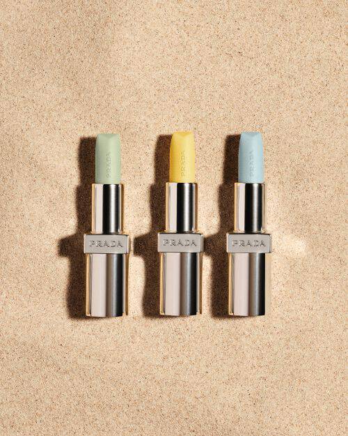 Prada Balm 3 shades on Yellow Sand