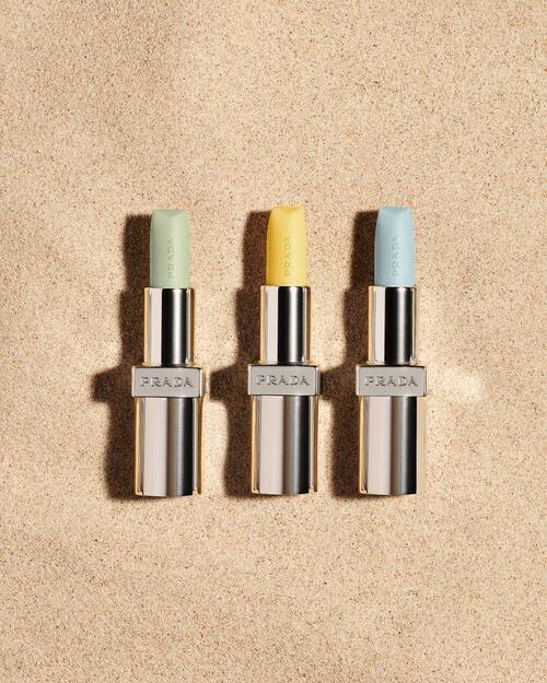 Prada Balm 3 shades on Yellow Sand