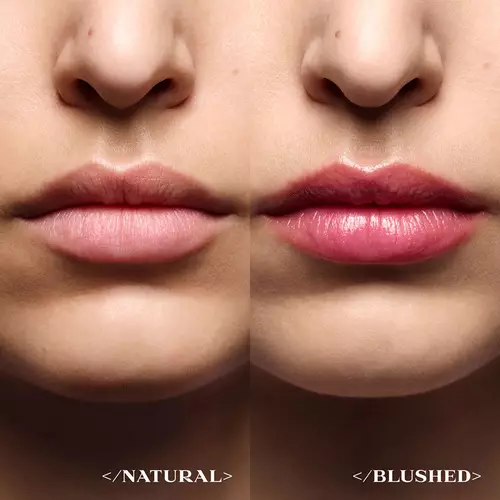 Before and after of Prada Balm U001 on light skin tone