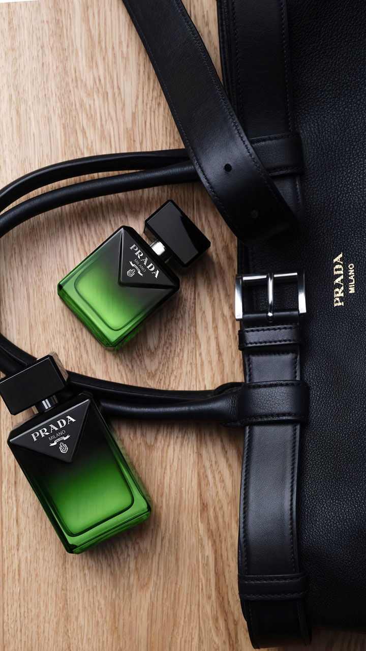 Prada Paradigme Le Parfum Two Sizes Pradaness Lifestyle on Table