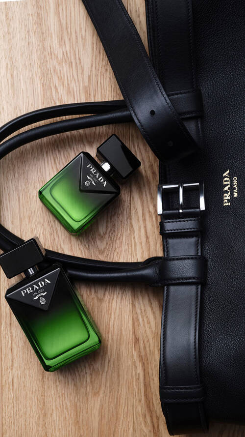 Prada Paradigme Le Parfum Two Sizes Pradaness Lifestyle on Table