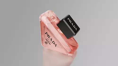 Prada Beauty Digital Services Engraving - Paradoxe on a Neutral Gray Background