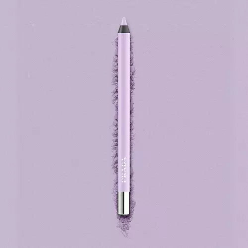 Prada Lines Eyeliner in shade Glycine on a purple textured background