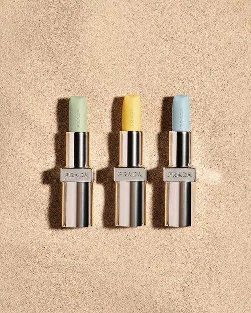 Prada Balm 3 shades on Yellow Sand