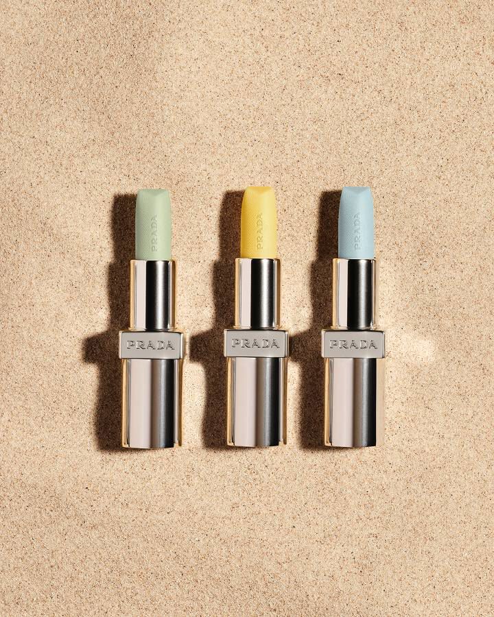 Prada Balm 3 shades on Yellow Sand