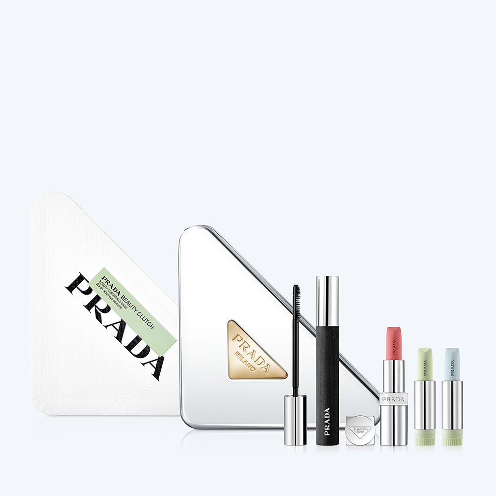 Prada 4-Pc. Beauty Triangle-Shaped Metallic Clutch Makeup Set