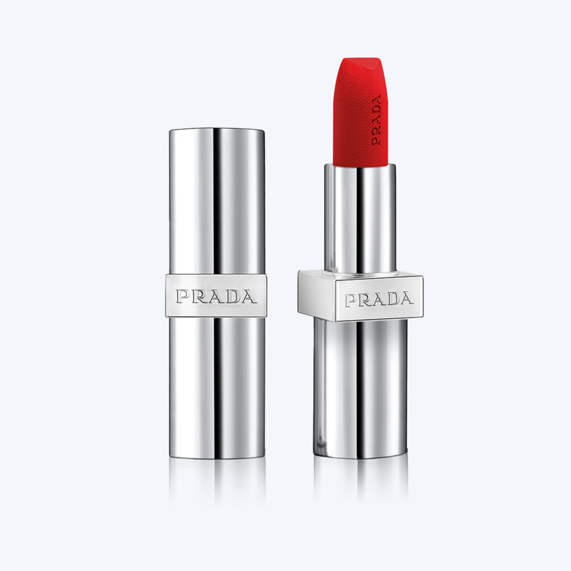 Prada Monochrome Soft Matte Refillable Lipstick R128 Granato Soft Matte Red Lipstick 50$