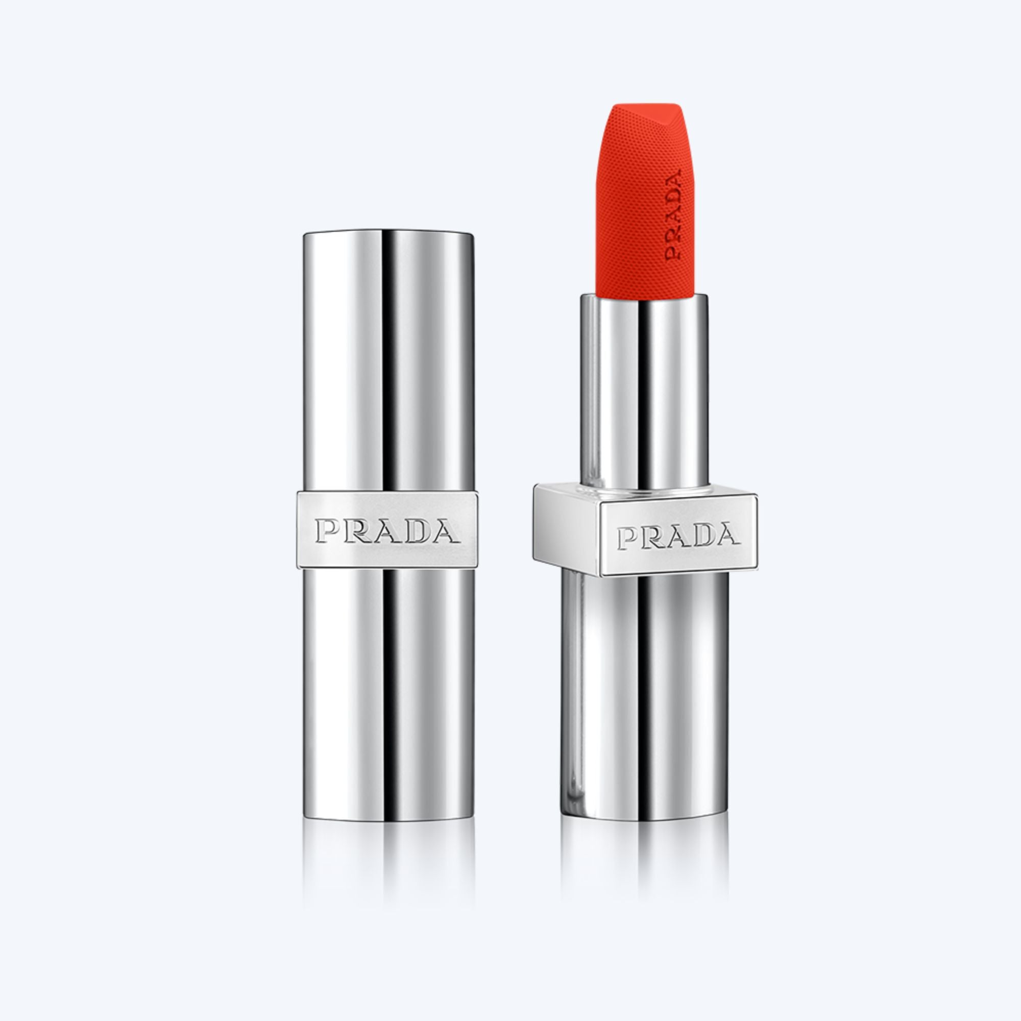 Prada Monochrome Soft Matte Refillable Lipstick O177 Flamingo Soft Matte Orange Lipstick 50$