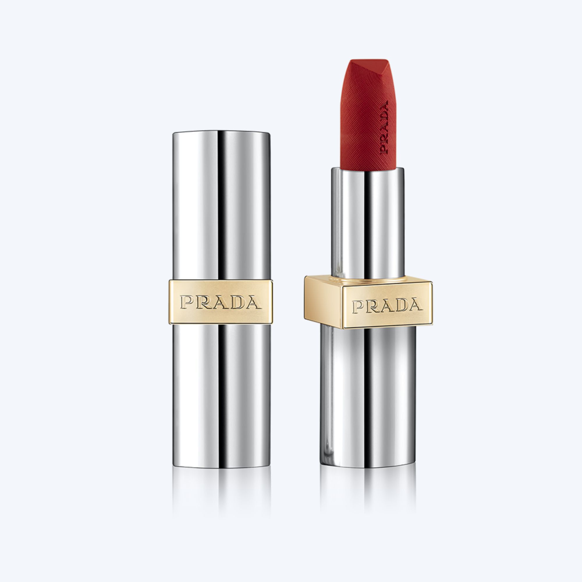 Prada Monochrome Hyper Matte Refillable Lipstick R29 Pompei Long-Lasting Matte Red Lipstick 50$