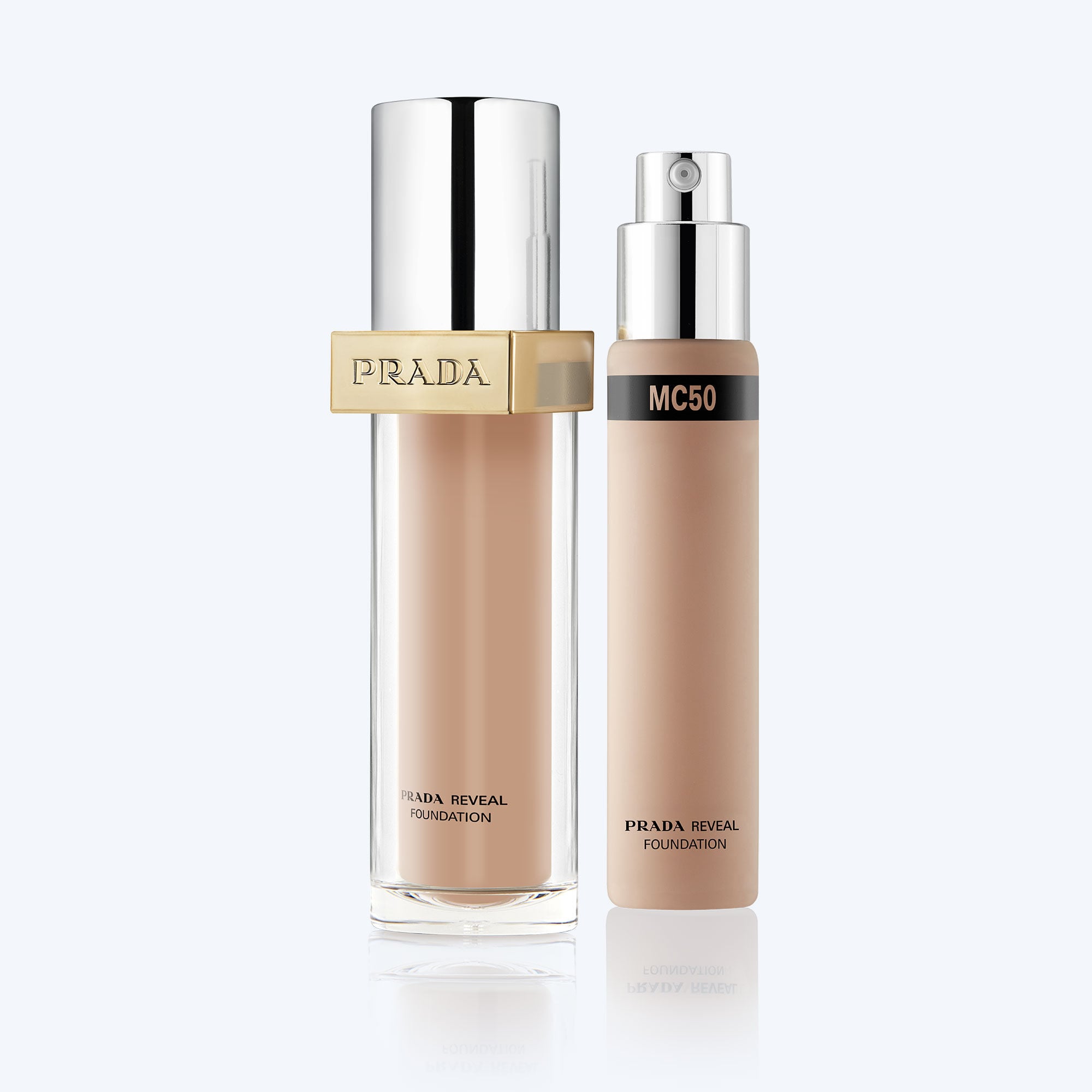 Prada Reveal Skin Optimizing Foundation MC50 Medium Buildable Coverage Foundation 24-Hour Wear 70$