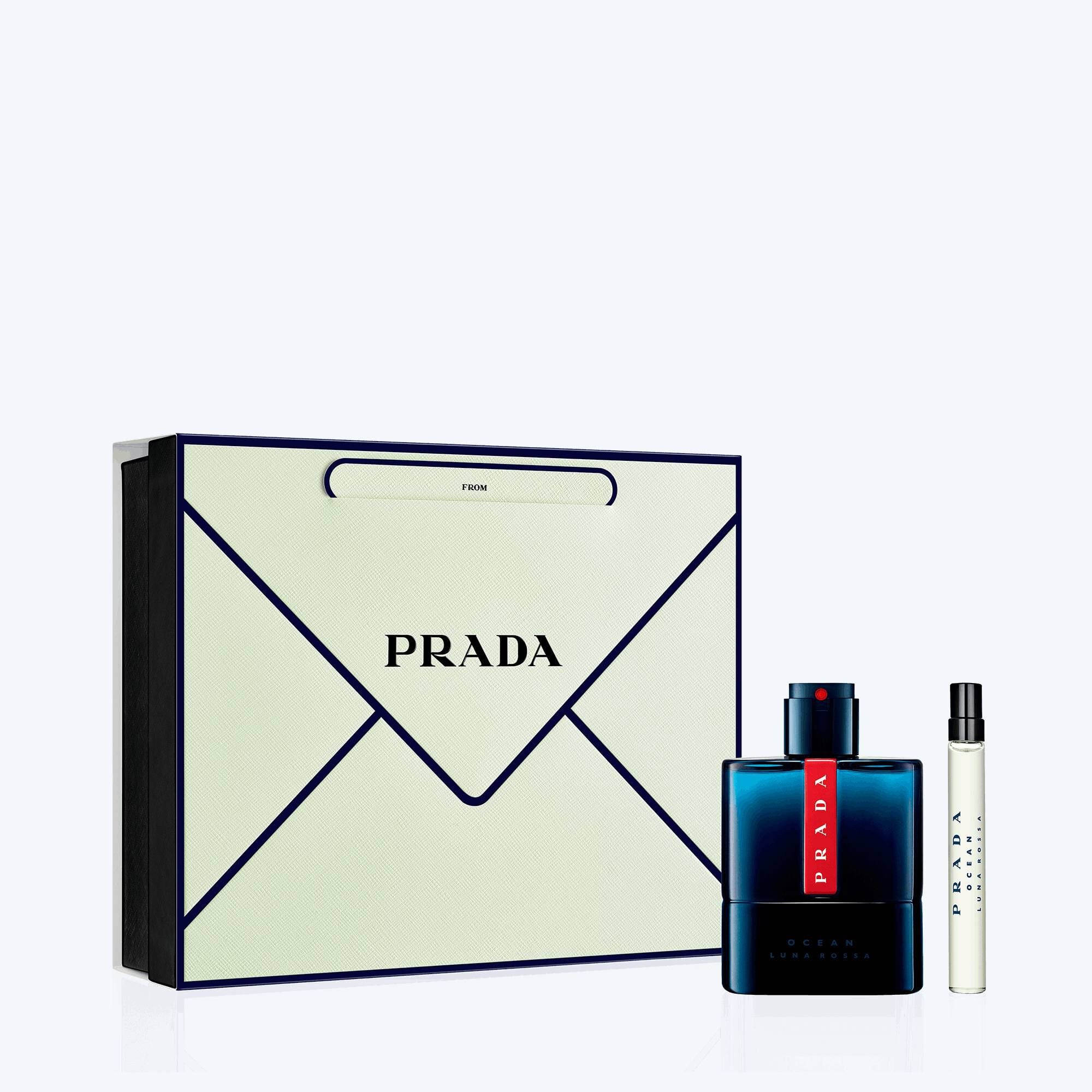 Prada Beauty Luna Rossa Ocean Eau de Toilette Set 100ml 10ml Mens Cologne Personalized Gift 140$
