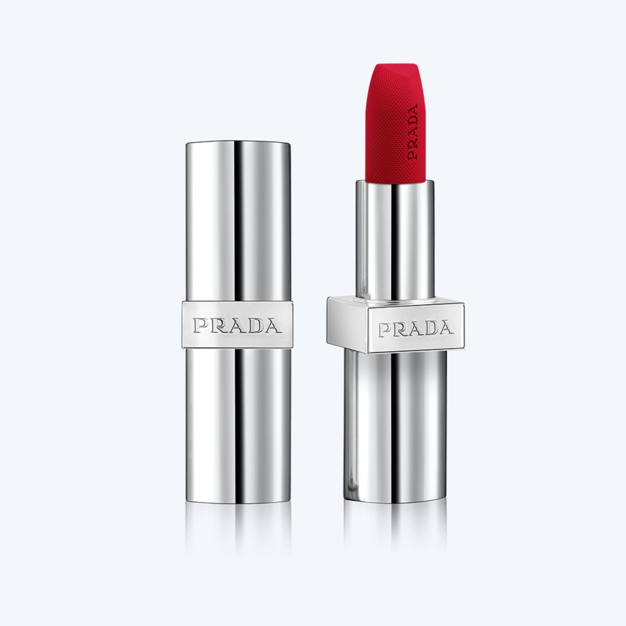 Prada Monochrome Soft Matte Refillable Lipstick | R129 Lacca | Soft Matte Red Lipstick