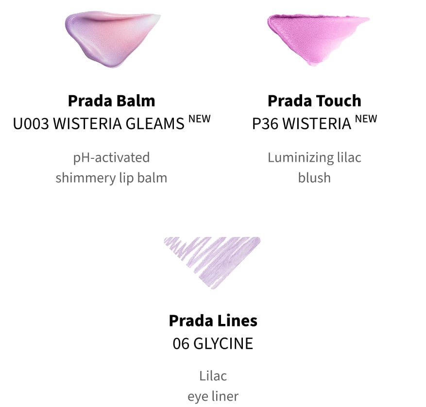 Prada Wisteria Collection Bundle Limited Edition Three shades with description
