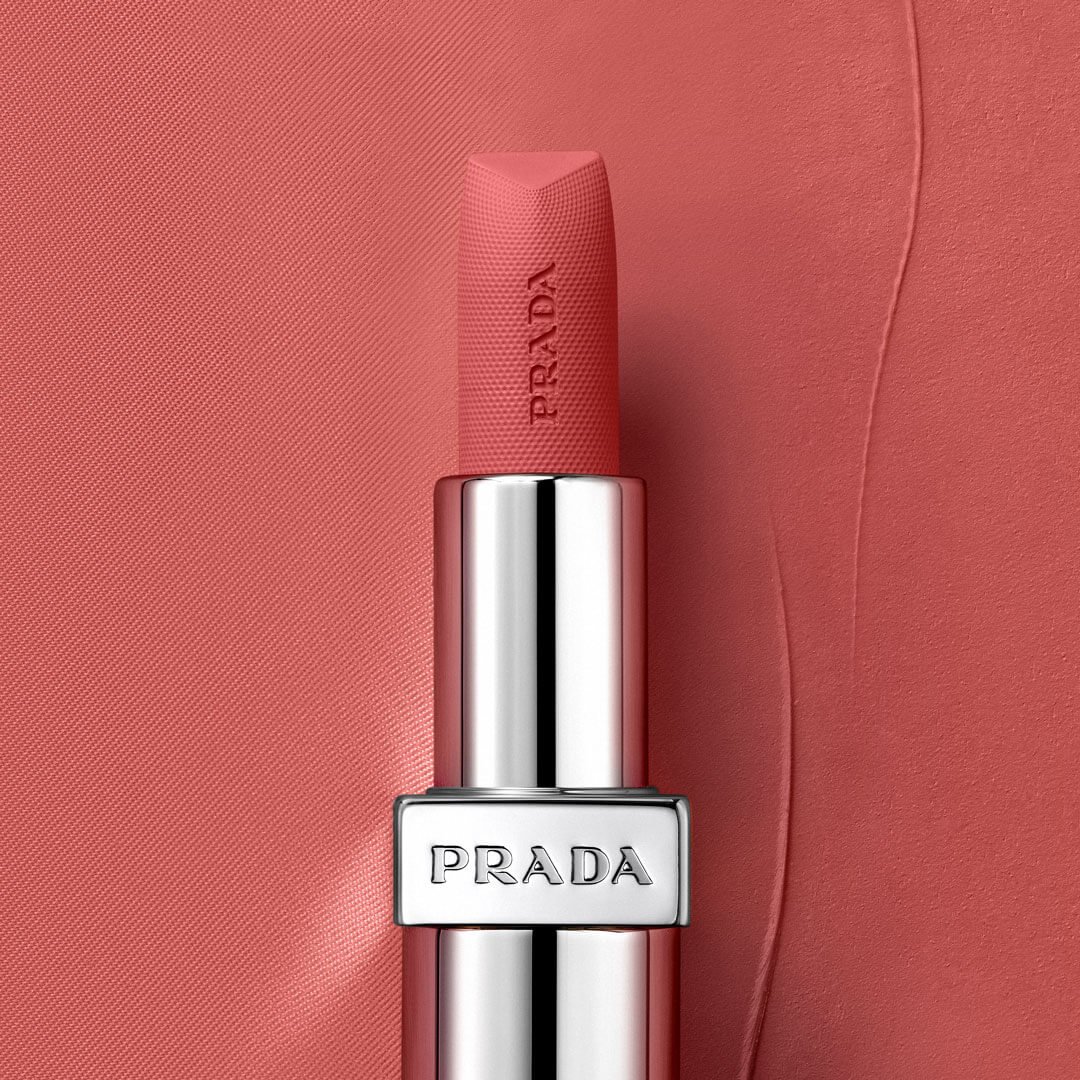 Close-up on the Prada Monochrome Lipcolor bullets.